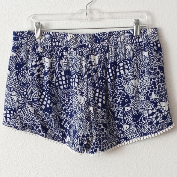 Lilly Pulitzer Boho Fish Print Pompom Shorts - Picture 5 of 6